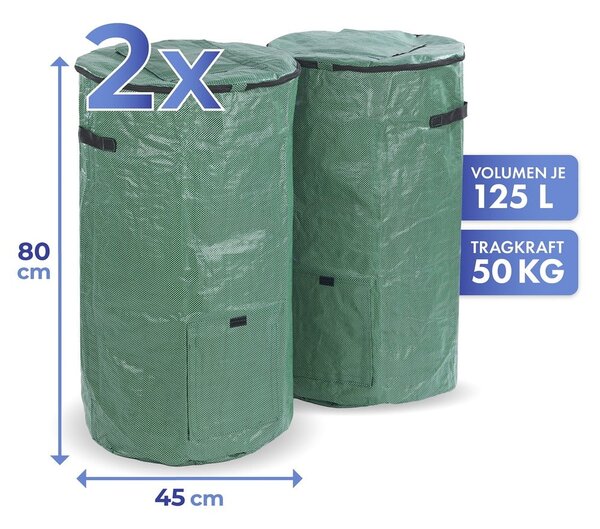 Zielone kompostowniki zestaw 2 szt. 125 l – Maximex
