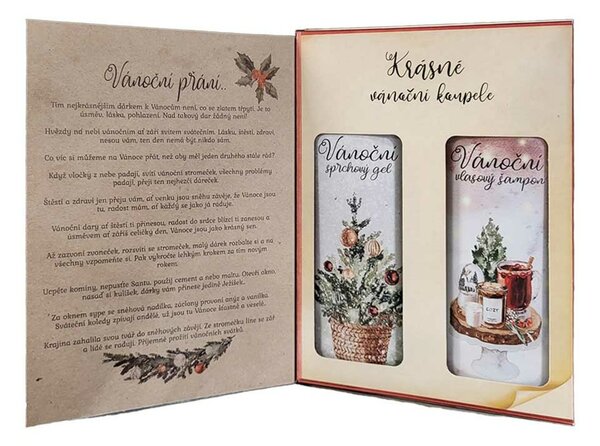 Bohemia Gifts Zestaw kosmetyczny - Kartka świąteczna