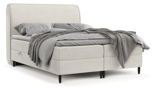 Kremowe łóżko boxspring ze schowkiem 180x200 cm Melba – Maison de Rêve