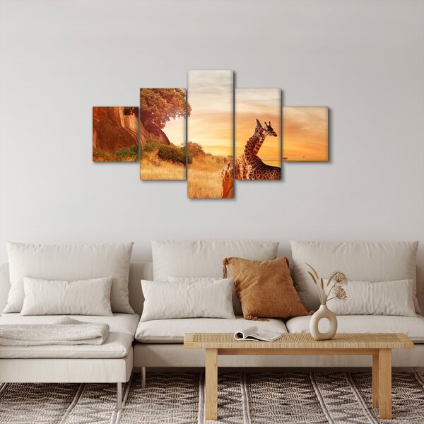 Obraz - Żyrafy w Afryce (125x70 cm)
