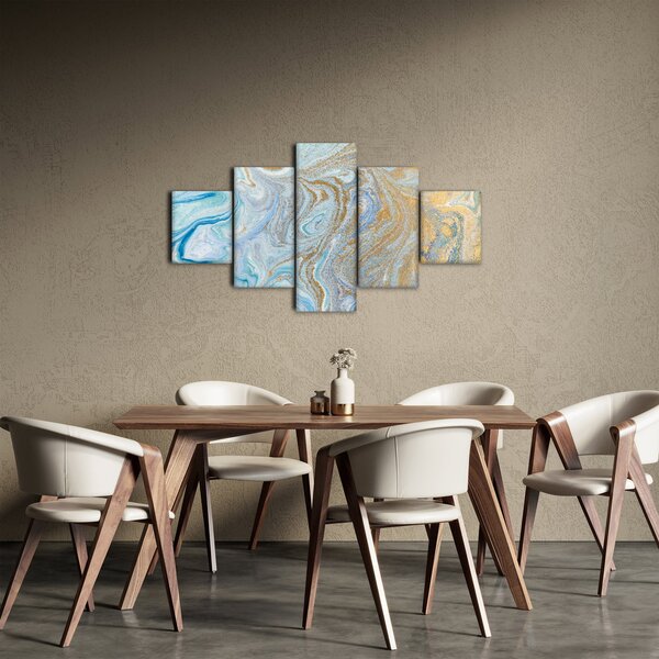 Obraz - Niebieski marmur (125x70 cm)