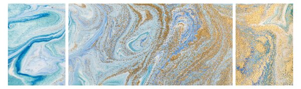 Obraz - Niebieski marmur (170x50 cm)
