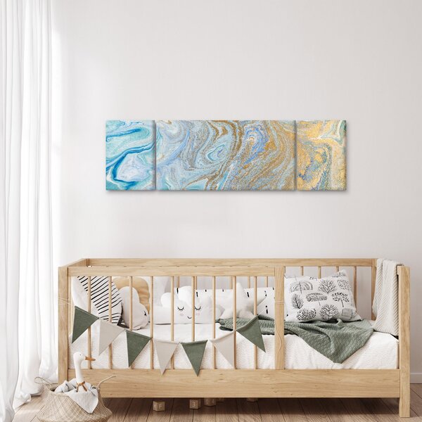 Obraz - Niebieski marmur (170x50 cm)