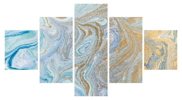 Obraz - Niebieski marmur (125x70 cm)