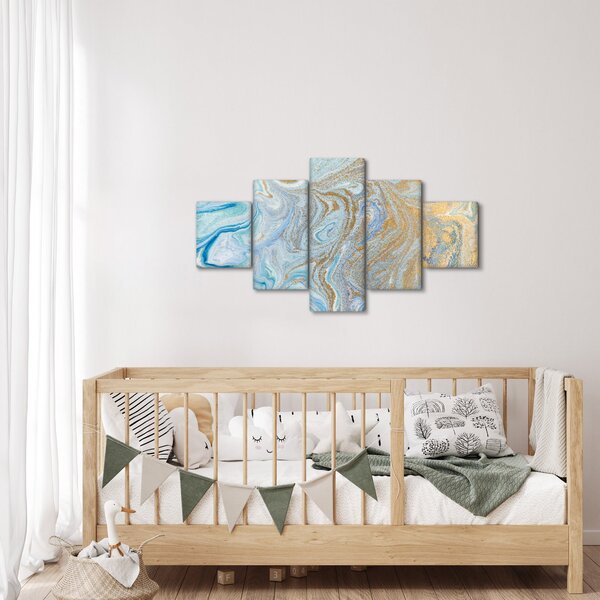 Obraz - Niebieski marmur (125x70 cm)