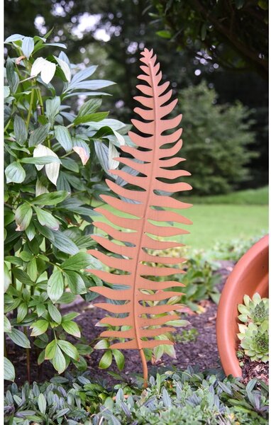 Metalowa wbijana dekoracja ogrodowa Leaf – Garden Pleasure