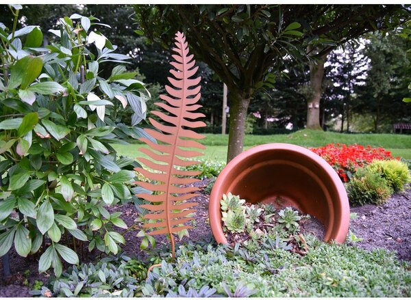 Metalowa wbijana dekoracja ogrodowa Leaf – Garden Pleasure