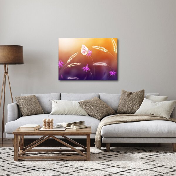Obraz - Różowy motyl (70x50 cm)