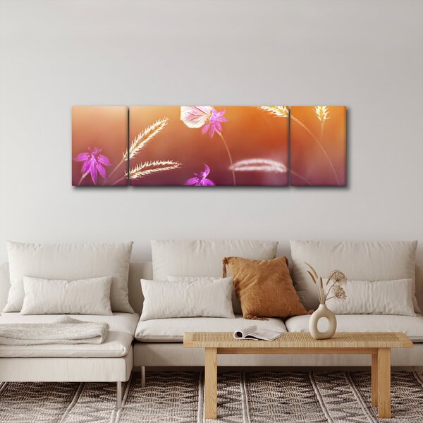 Obraz - Różowy motyl (170x50 cm)