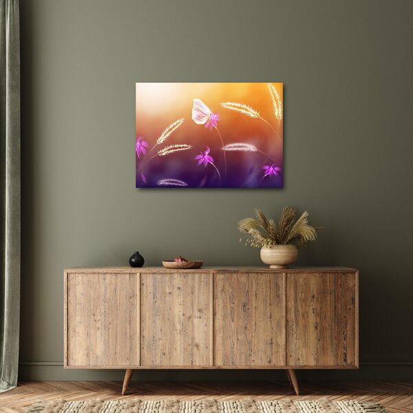 Obraz - Różowy motyl (70x50 cm)