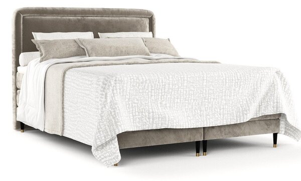 Jasnobrązowe łóżko boxspring 160x200 cm Dove – Maison de Rêve
