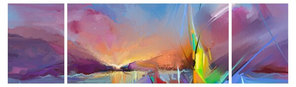 Obraz - Zachód słońca (170x50 cm)