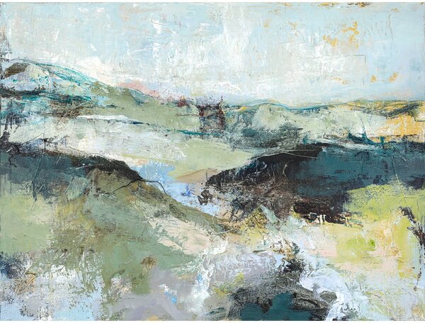 Obraz z ręcznie malowanymi elementami 118x90 cm Green Mountain – Malerifabrikken