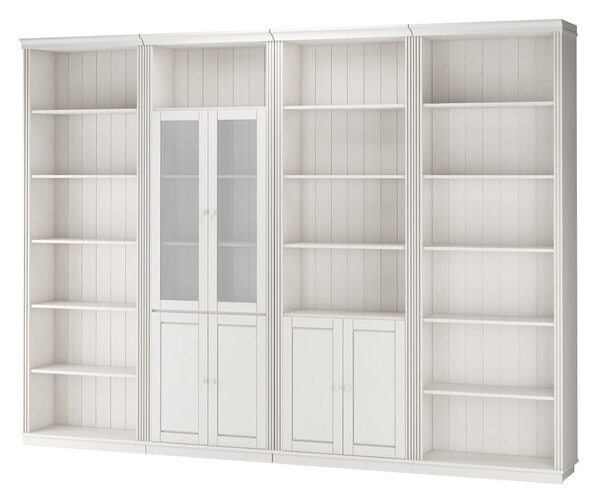 Biały regał z litego drewna sosnowego 296x223 cm Anita – Støraa
