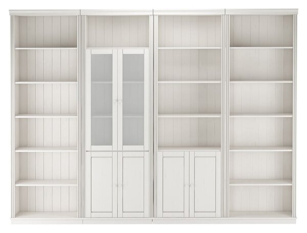 Biały regał z litego drewna sosnowego 296x223 cm Anita – Støraa