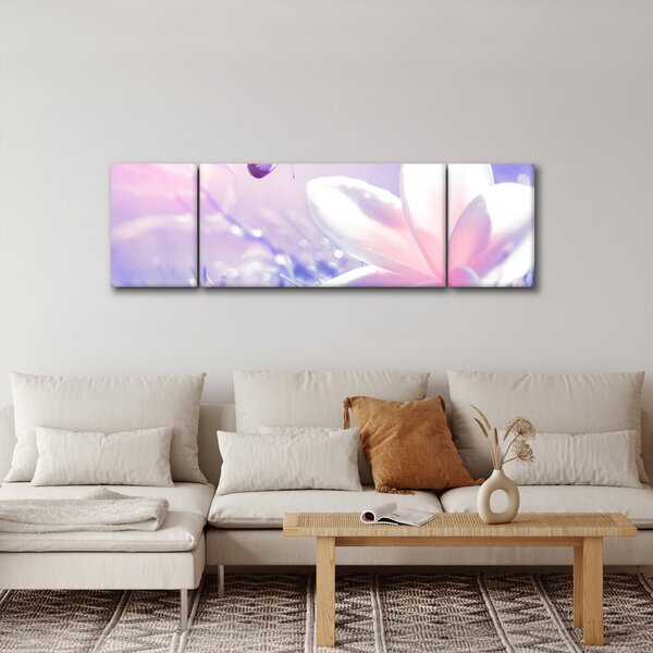 Obraz - Motyl lecący do kwiatu (170x50 cm)