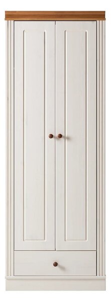 Biała szafa z litego drewna sosnowego 65x180 cm Anita – Støraa