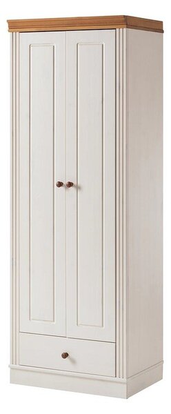 Biała szafa z litego drewna sosnowego 65x180 cm Anita – Støraa