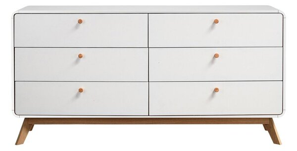 Biała niska komoda 150x74 cm Caitlin – Støraa