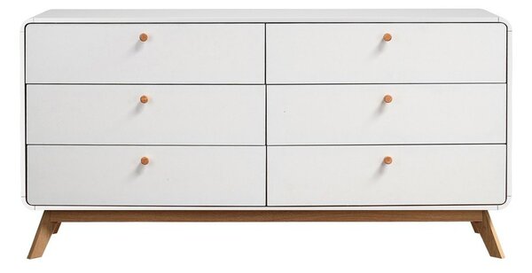 Biała niska komoda 150x74 cm Caitlin – Støraa