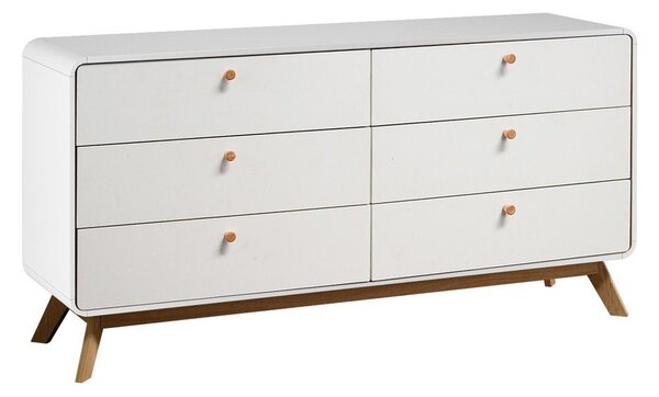 Biała niska komoda 150x74 cm Caitlin – Støraa
