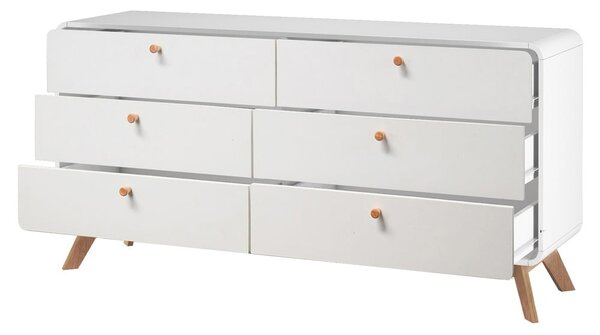 Biała niska komoda 150x74 cm Caitlin – Støraa