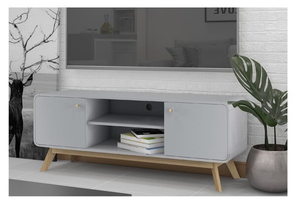 Szara szafka pod TV 140x53 cm Caitlin – Støraa