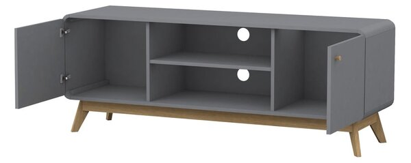 Szara szafka pod TV 140x53 cm Caitlin – Støraa