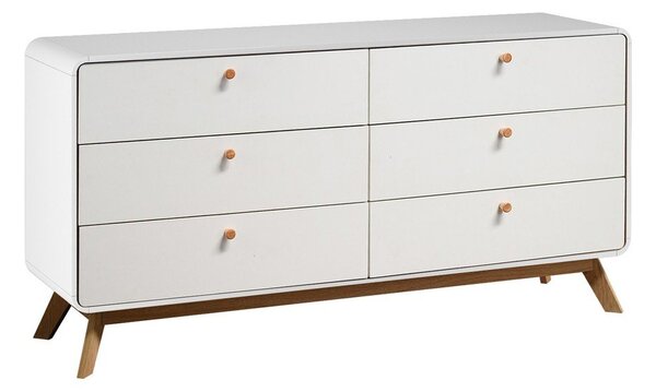 Biała niska komoda 150x74 cm Caitlin – Støraa