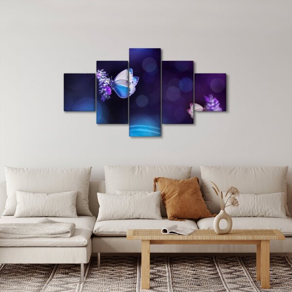 Obraz - Motyle na lawendie (125x70 cm)