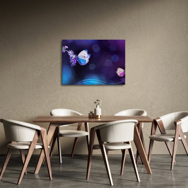 Obraz - Motyle na lawendie (70x50 cm)
