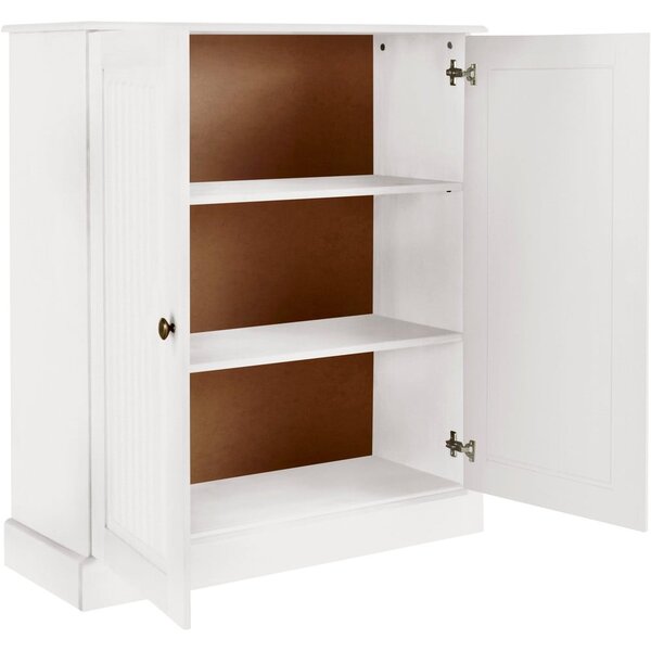 Biała szafka z litego drewna sosnowego 100x34 cm Mille – Støraa
