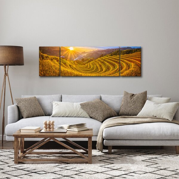 Obraz - Pole ryżowe w Wietnamie (170x50 cm)