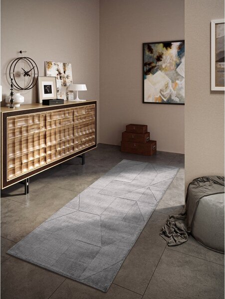 Szary wełniany chodnik tkany ręcznie 80x250 cm Ursule – Villeroy&Boch