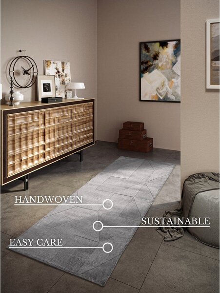 Szary wełniany chodnik tkany ręcznie 80x250 cm Ursule – Villeroy&Boch
