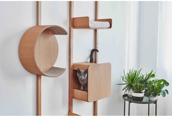 Konstrukcja legowiska dla kota Alto House Oak Natural – MiaCara