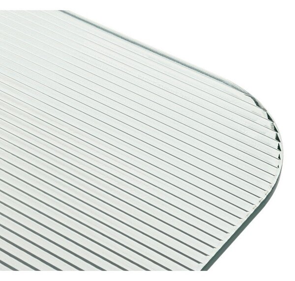 Stolik ze szklanym blatem w naturalnym kolorze 55x105 cm Kob – noo.ma