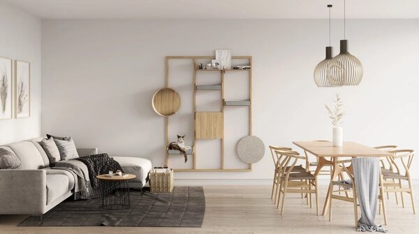 Konstrukcja legowiska dla kota Alto House Oak Natural – MiaCara