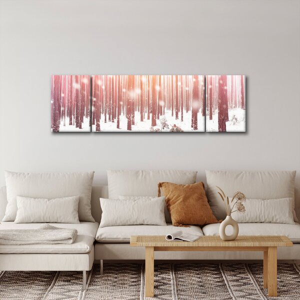 Obraz - Zebra w śnieżnym lesie (170x50 cm)