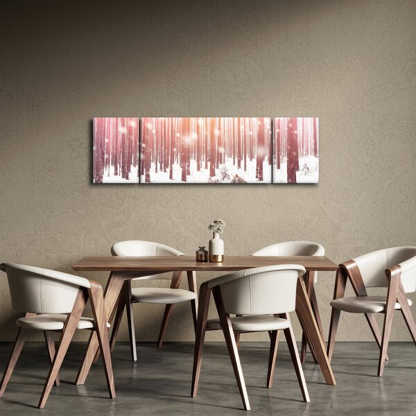 Obraz - Zebra w śnieżnym lesie (170x50 cm)