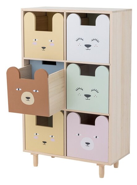 Komoda dziecięca z litego drewna paulowni w naturalnym kolorze 55x88,5x25,5 cm Calle – Bloomingville Mini