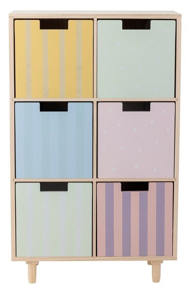Komoda dziecięca z litego drewna paulowni w naturalnym kolorze 55x88,5x25,5 cm Calle – Bloomingville Mini