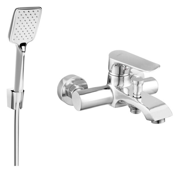 Mexen Pecos R62 bateria wannowa z zestawem prysznicowym, chrom - 7273R62-00