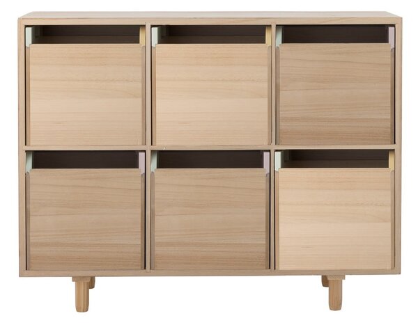 Komoda dziecięca z litego drewna paulowni w naturalnym kolorze 55x88,5x25,5 cm Calle – Bloomingville Mini