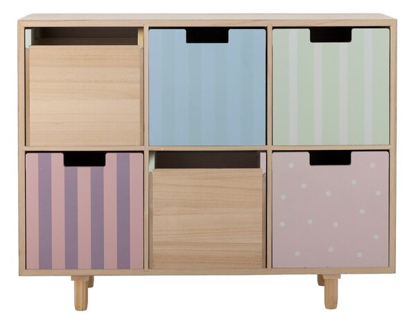 Komoda dziecięca z litego drewna paulowni w naturalnym kolorze 55x88,5x25,5 cm Calle – Bloomingville Mini