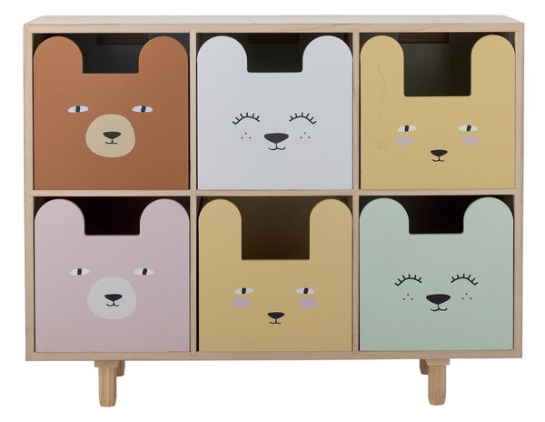Komoda dziecięca z litego drewna paulowni w naturalnym kolorze 55x88,5x25,5 cm Calle – Bloomingville Mini