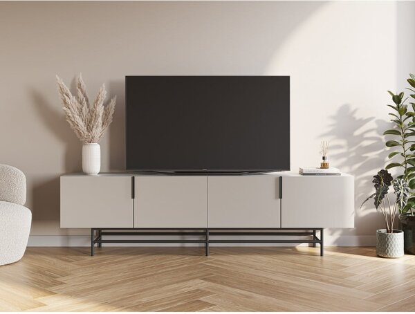 Kremowa szafka pod TV 200x54,5 cm Eldia – Marckeric