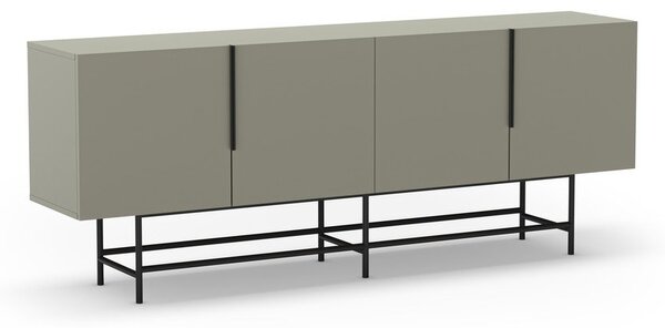 Zielonoszara niska komoda 200x77,5 cm Eldia – Marckeric