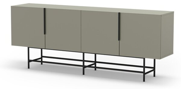 Zielonoszara niska komoda 200x77,5 cm Eldia – Marckeric