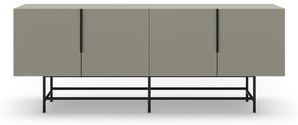 Zielonoszara niska komoda 200x77,5 cm Eldia – Marckeric